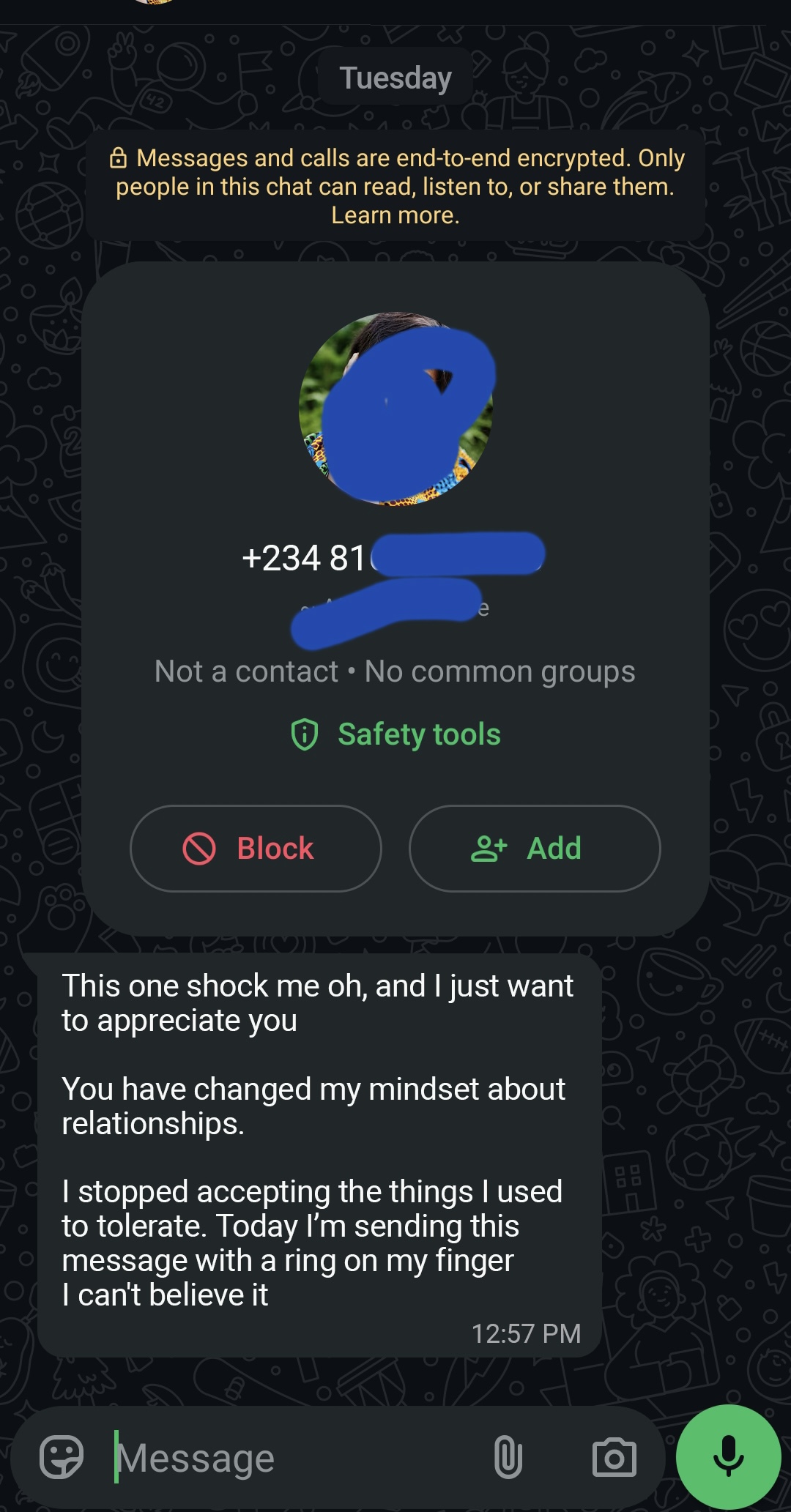 Customer testimonial