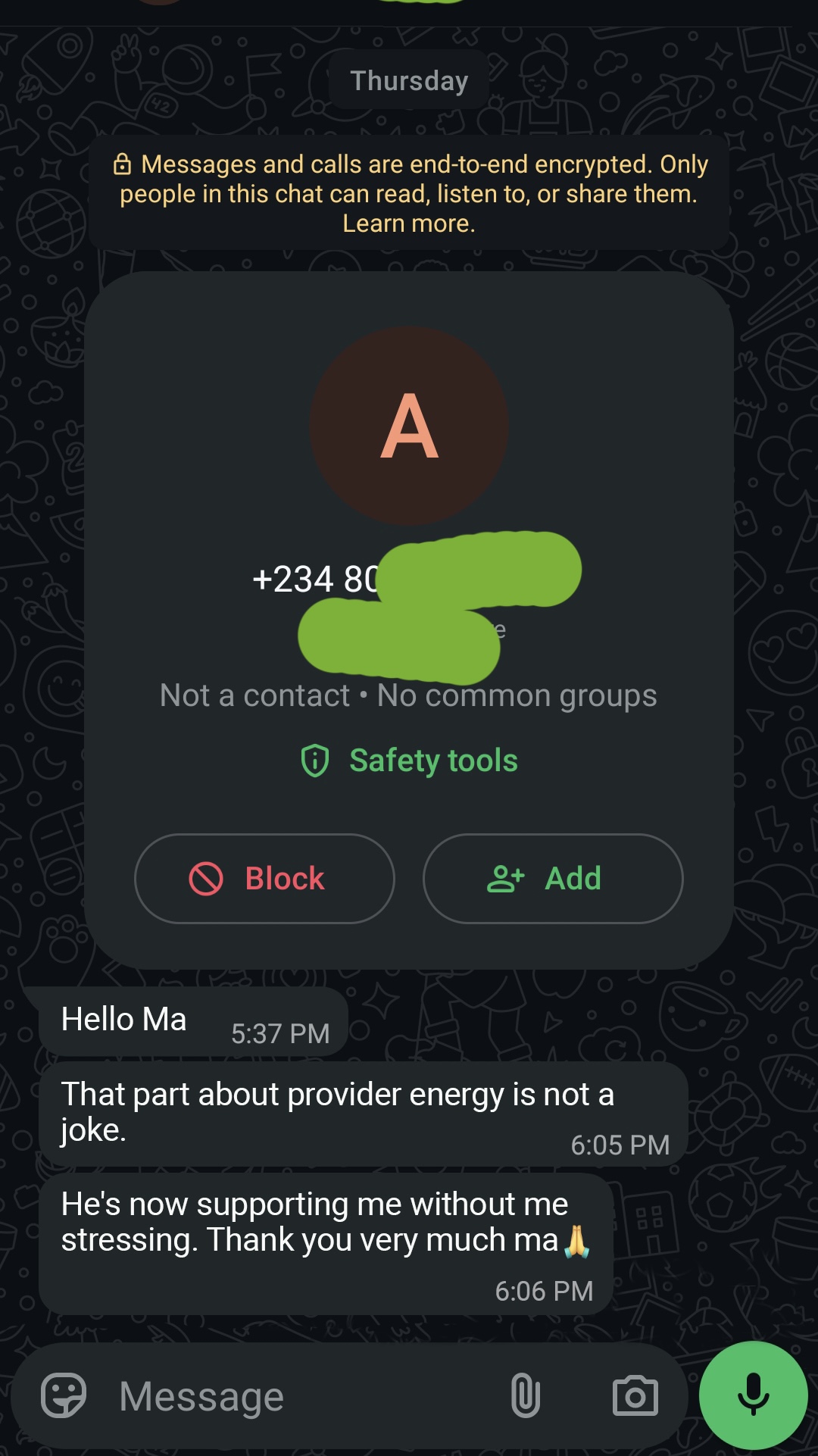 Customer testimonial