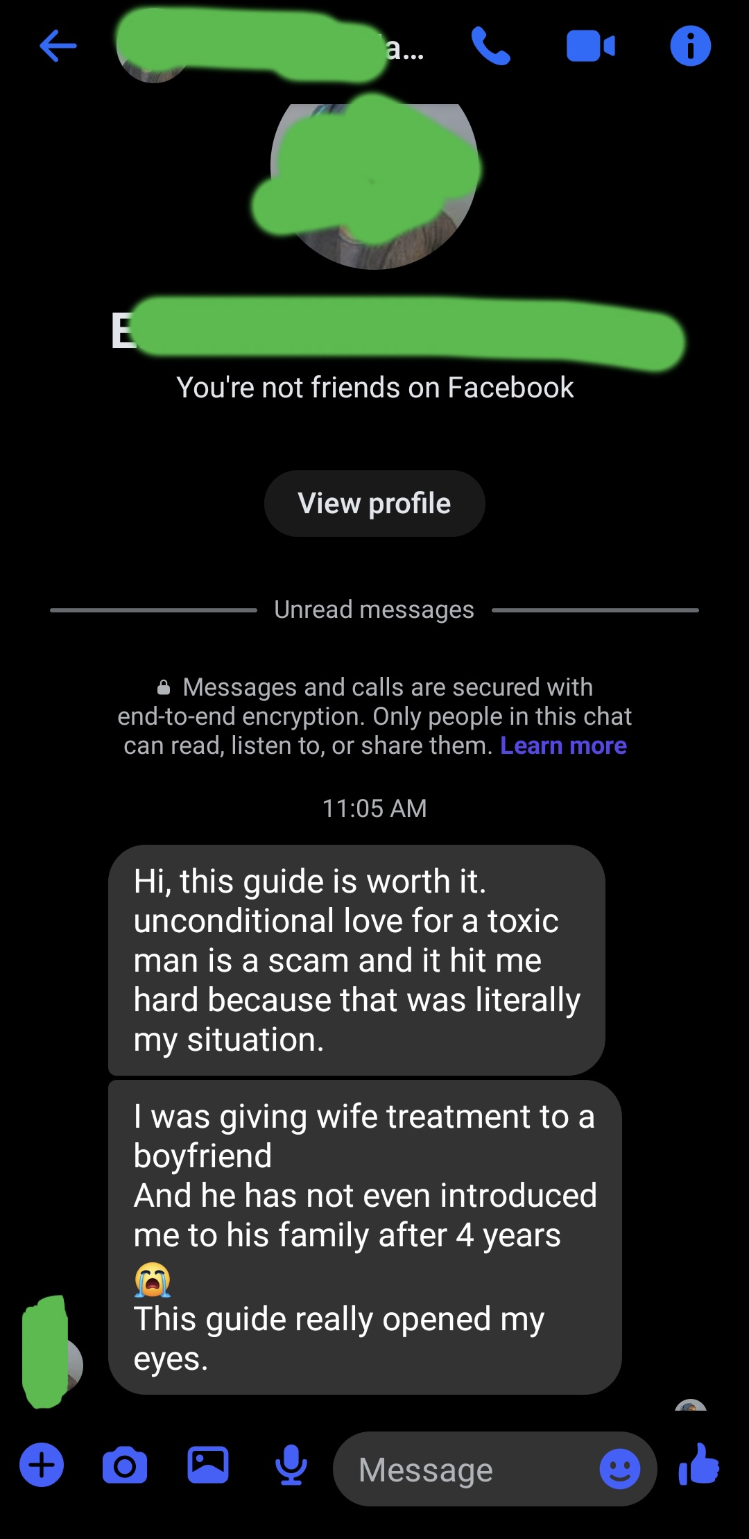 Customer testimonial